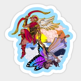 The Legend of Cupid and Psyche-Greek mythology design Sticker